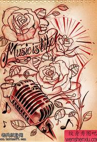 temë krijuese Muzikë Shkolla për dorëshkrime tatuazhesh