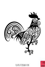 Tattoo show bar rekommenderade ett totem kyckling tatuering manuskriptmönster