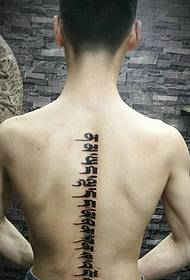 muškarci kralježnice ličnost moćan nestajući uzorak tetovaža