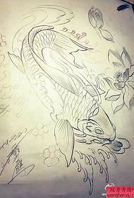 Squid lotus tattoo work