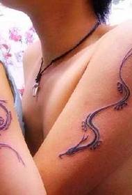 Modello di tatuaggio drago coppia braccio