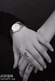 Exquisite Couple Ring Tattoo Txawv