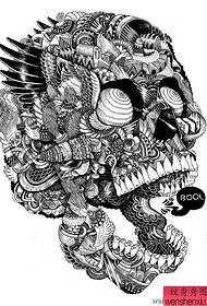 a personalized skull tattoo pattern
