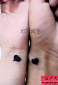 wrist cute couple totem love tattoo pattern