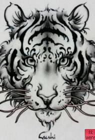 tigro tatuiruotės rankraščio modelis