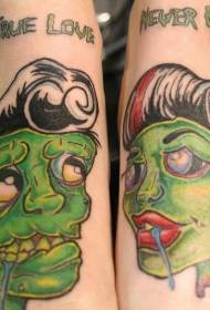 пара ніг колір зомбі татуювання візерунок