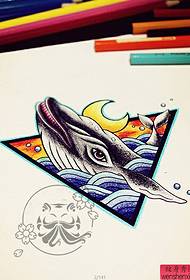 鲨鱼刺青手稿图案
