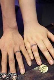 modello di tatuaggio coppia inglese dito