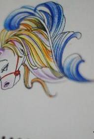 La barra dello spettacolo del tatuaggio ha raccomandato un modello di manoscritto unicorno