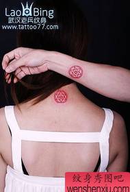 pár šesťcípej hviezdy tetovanie vzor