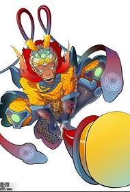 tattoo show recommended a color Sun Wukong tattoo manuscript works