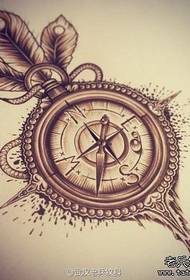Die Tattoo Show Bar empfahl ein kreatives Kompass Tattoo Manuskript