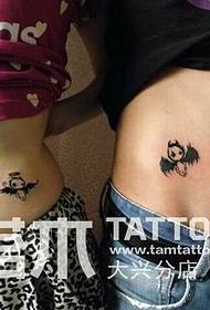 paar taille engel tattoo patroon