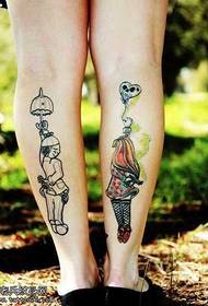 Legs A Couple of Dolls Tattoo Pattern
