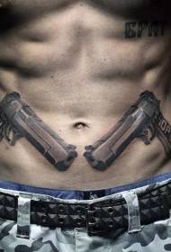 model karrem tatuazhesh me pistoletë kafe