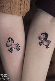 couple beautiful tattoo pattern