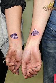 rameno populárne krásny pár diamant tetovanie vzor