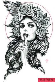 Manoscritto tatuaggio rosa per ragazze