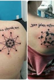 coppia linea nera schizzo creativo sole e luna immagini del tatuaggio