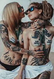 cô gái nóng bỏng gợi cảm toàn thân mẫu hình xăm totem