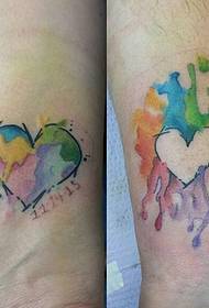 very nice group of small totem couple tattoos
