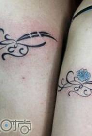 brazo pareja tótem vid tatuaje patrón