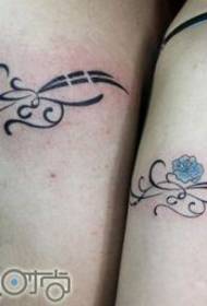 modello di tatuaggio di coppia braccio braccio totem