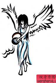 Aquarius Angel Female Tattoo Pattern de Tattoo Show Share