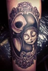 skullJack kaj Sally Zombie Bridal Tattoo Pattern