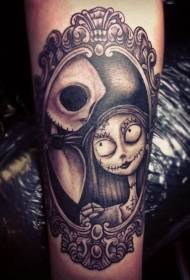 skullJack na Sally Zombie Bridal Tattoo Pattern