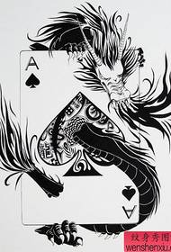 Padrão de tatuagem de poker de personalidade