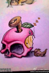 apple skull tattoo odide na-ekekọ site na site na