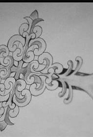 L'immagine di uno spettacolo di tatuaggi ha raccomandato di utilizzare un manoscritto Cross Tattoo