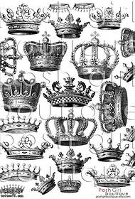 Crown-manuskripfoto's vir tatoeëring gedeel deur tatoeëringe 116879 - a stel kreatiewe kleurvere-tatoeëermerke wat deur tatoeëring gedeel is