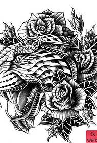 un modello di manoscritto tatuato