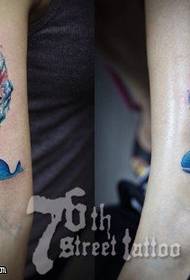 modèl tatoo balèn koulè koup