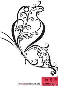 'n totem-vlinder tatoeëerhandskrifpatroon gedeel deur tatoeëring