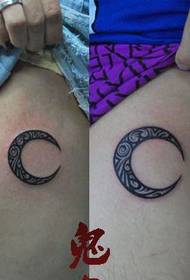 modèle de tatouage lune couple couple lune