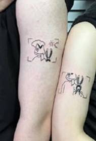 minimalist style of a couple of pairs of small tattoo pictures