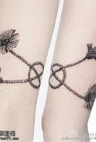 ຮູບແບບ tattoo sunflower ຄູ່ສົດ