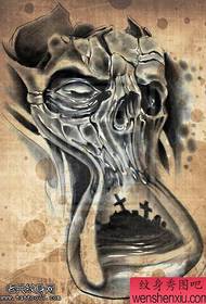Ibha yombukiso we-tattoo yancoma i-skull skull