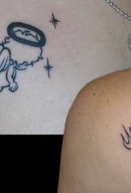 wzór tatuażu para anioł