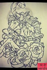 фигура татуировки рекомендовала набор рукописных работ коня