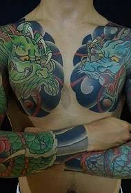 group has Manly double-half tattoo pattern