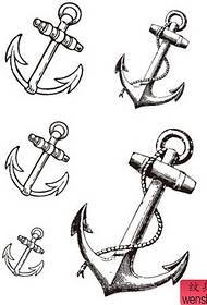 Patró de tatuatge d'ancoratge d'esbós