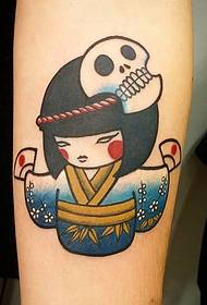 El patró de tatuatge de l'anime japonès de Super Kawaii de la tatuadora de bellesa Kim Love