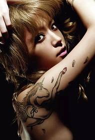 Wild sexy beauty color horse tattoo pattern picture
