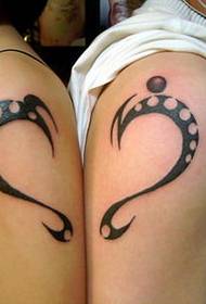 a picture Meaningful couple tattoo illustration