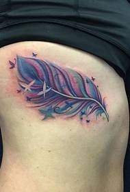 30 exquisite beautiful feather tattoo pattern