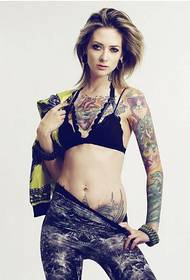 immagine di foto di tatuaggio di personalità di moda di bellezza straniera unica super classica